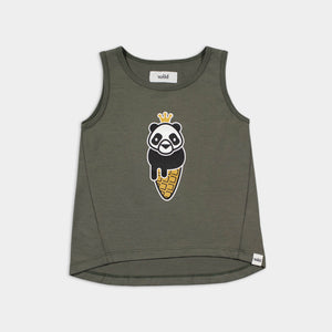 panda scoop tank - oil green