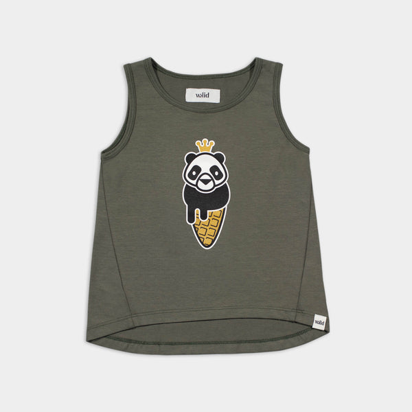 panda scoop tank - oil green
